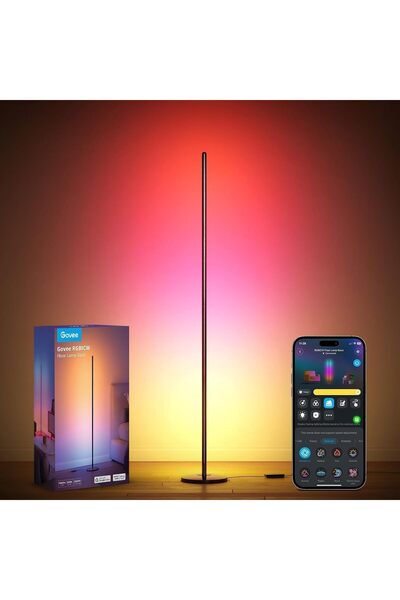 Govee RGBIC Floor Lamp, LED Corner Lamp Works with Alexa, 1000 Lumen Smart Mo...