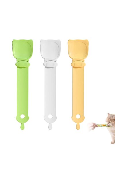 Arabest Cat Strip Feeder, Cat Treat Feeding Spoon, Cat Sliding Dispenser for Wet Food