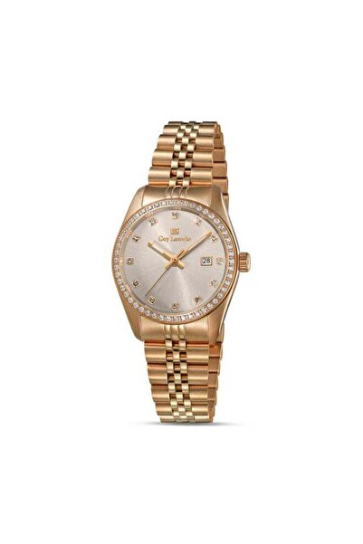 Guy Laroche Rosalie Silver White Dial Rose Gold Metal Bracelet Analog Watch f...