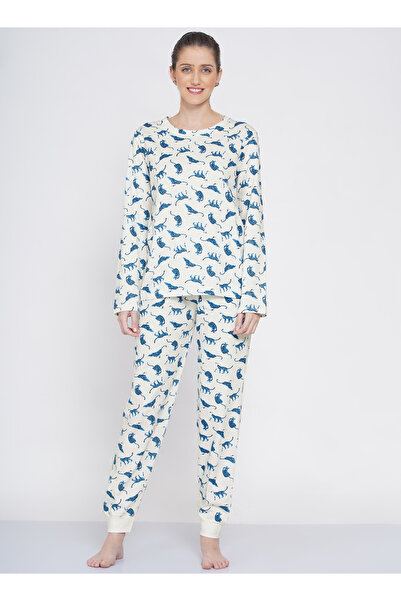 LAUREN SMITH Women's Pajama Set Full Sleeve Top with pants 2 Piece Sleepwear Cotton Ladies Soft Pjs Lounge Set