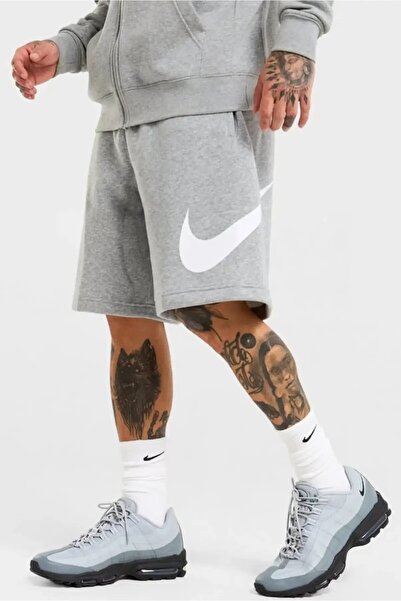 Nike Nsw Clup Graphic Fleece Men's Gray Sports Shorts
