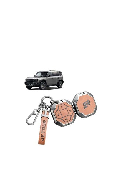 Beauenty غطاء مفاتيح معدني Jetour Traveler T2، يوفر حماية كاملة، وحلقة مفاتيح...