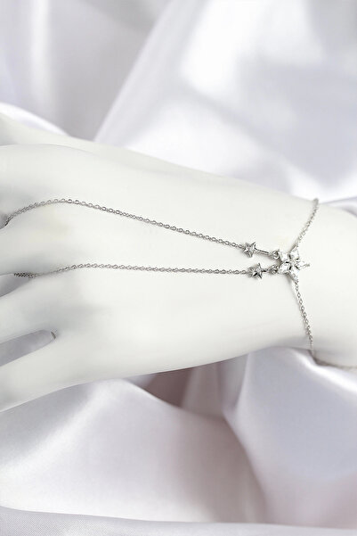 shopwave Brass Zircon Stone Star Model Silver Color Shahmeran - Tj-Sn711