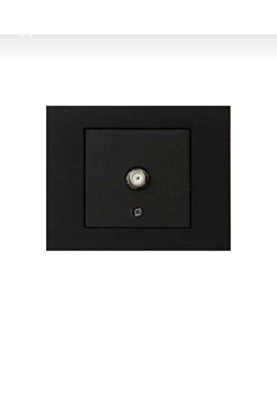 GenelTedarik Ovivo Satellite Socket Including Frame Metallic Black