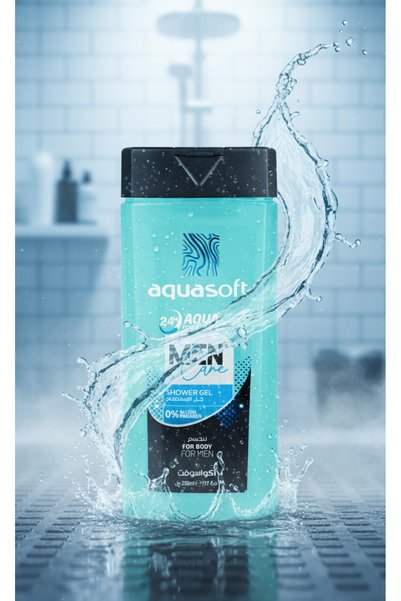 Aquasoft جل استحمام أكوا سوفت أكوا كول للرجال 230 مل