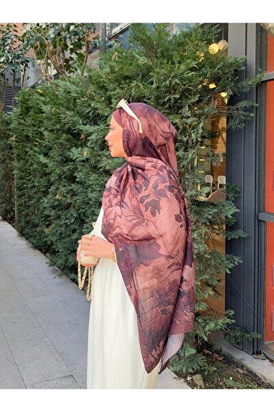 Mira İpek Desenli Müslin Kadın Şal