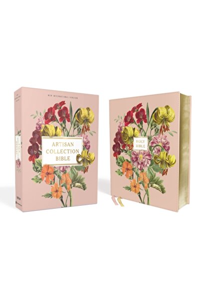 Zondervan Niv, Biblia Colecției Artisan, Leathersoft, Floral Roșu-aprins, Edi...