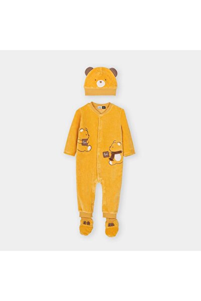 İNDİGO Velvet Embroidery Detail Jumpsuit Set