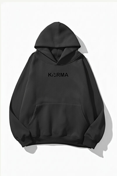 uyguntarz Φούτερ με κουκούλα Unisex με μαλακή υφή Karma με τύπωμα Design over...