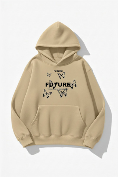 uyguntarz Hanorac unisex cu textura moale Future Butterfly cu imprimeu Design...