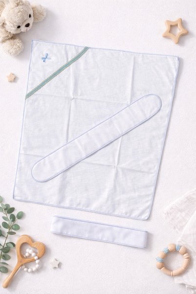 BABİDO Newborn 100% Cotton Swaddle – Belted (80×80 cm)