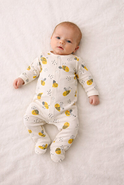 Nexvora Arı Vız Vız Desenli Bebek Tulumu 3 6 9 Ay için