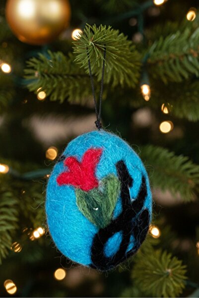 Uretti - زينة عيد الميلاد الزرقاء تولين 3528 9602 مصنوعة يدويًا من الفوم على ...