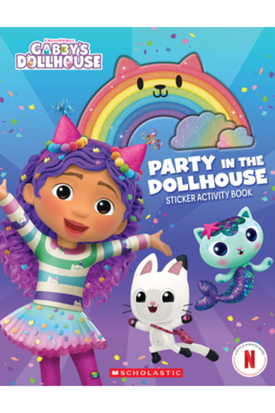 Scholastic Petrecere în casa de păpuși (Caietul de activități cu autocolante pentru casa de păpuși a lui Gabby)