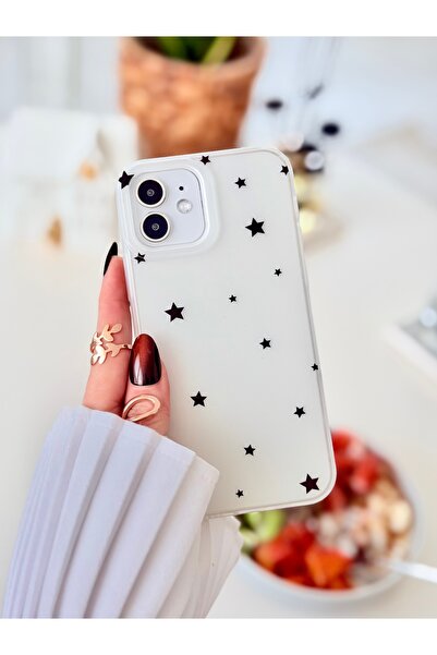 Go Aksesuar Iphone 12 ve 12 Pro Uyumlu Mat Baskı Yıldız Parmak İzi Bırakmaz Ş...