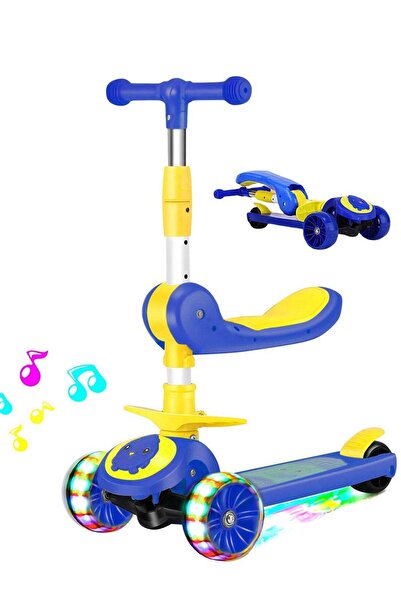 Ma Baby 3 in 1 Kids Kick Scooter, with Flashing Wheel and Adjustable Height, ...
