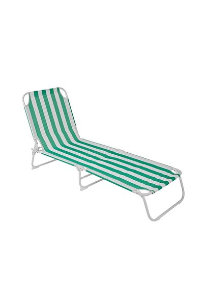 Altınkayaticaret Altınkaya Ticaret Yeşil Çizgili Şezlong Katlanır Şezlong Pla...