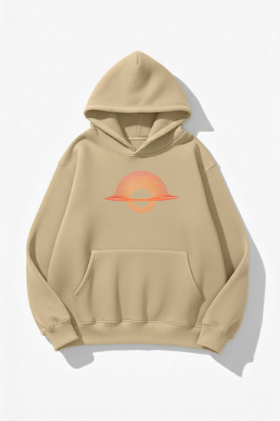 uyguntarz Hanorac unisex cu textura moale, cu linie Saturn cu imprimeu Design...