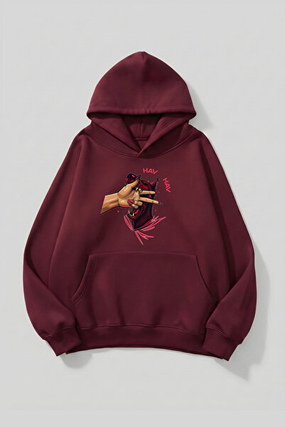 uyguntarz Φούτερ με κουκούλα Unisex με μαλακή υφή HAV HAV με τύπωμα Design ov...