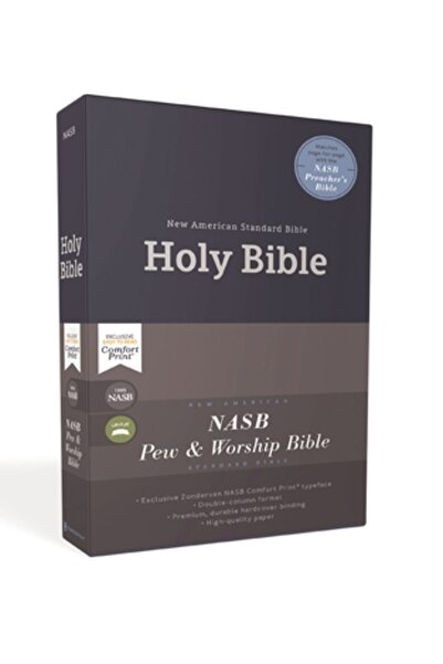 Zondervan Biblia Nasb, Pew și Worship, copertă cartonată, albastră, text din ...