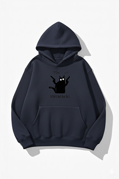 uyguntarz سويت شيرت هوديي ناعم الملمس للجنسين من Pew Pew Cat مطبوع Design قصة...