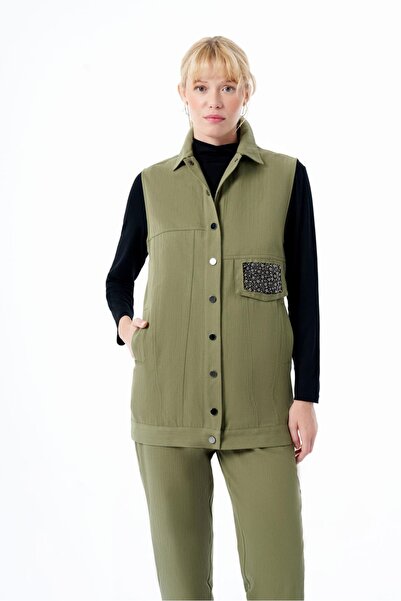 Zems Cep Detaylı Kadın Yelek