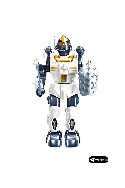 Genel Markalar Happy Hareket Eden ve Ok Atan Beyaz Robot Sesli ve Işıklı 6051