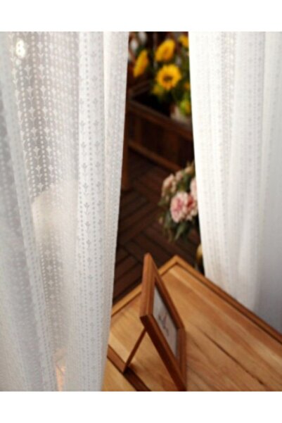 Belvedere Bahar Dokusu Örme Tül Perde Sık Pile