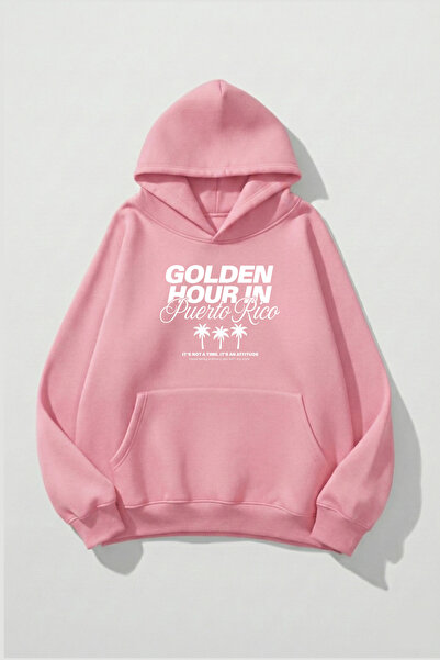 uyguntarz Hanorac unisex cu textura moale Golden Hour cu imprimeu Design supr...