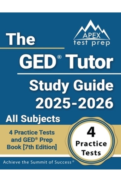 Test Prep Books Ghidul de studiu pentru tutorele GED 2025-2026 Toate materiile: 4 teste practice și cartea pregătitoare pentru GED [ediția a 7-a]