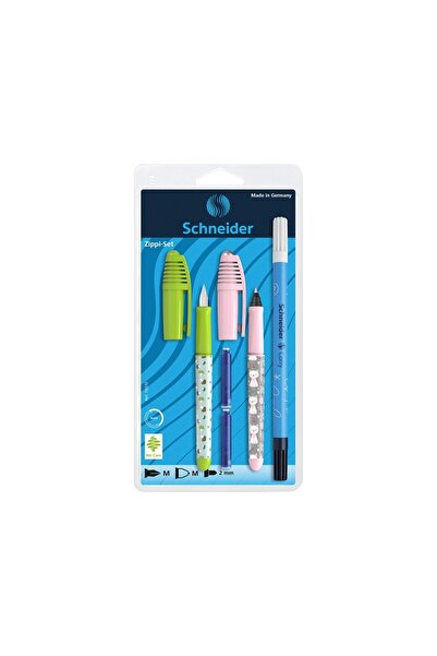 SCHNEIDER Stilou si roller Zippi, verde si roz