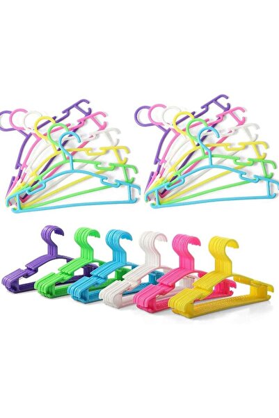 festive علاقات ملابس بلاستيكية للأطفال مزودة بمشابك لغرفة الأطفال