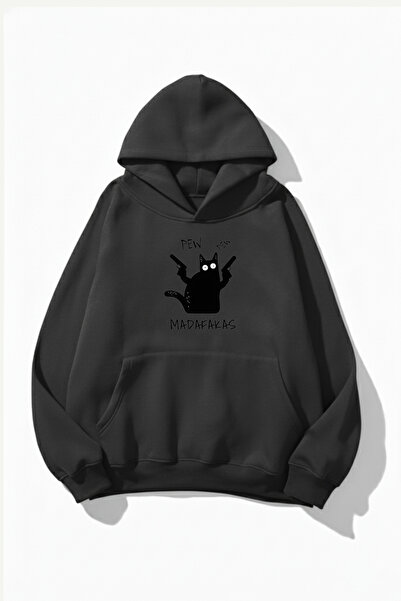 uyguntarz Унисекс мека текстурирана Pew Pew Cat с принт дизайн, прекалено гол...