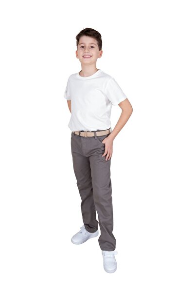 Ozmoz By Mukadder Özden Organic Woven Khaki Boys' Trousers