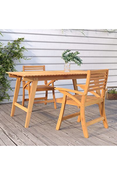 vidaxl Garden Chairs 2 pcs 58x58x87 cm Solid Wood Acacia