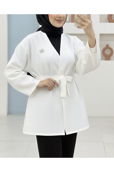 HİJABAYA Брошка с детайли, закопчаваща се в талията, от водолазна яке