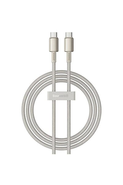 Baseus Data Cable Type-C to Type-C 100W, Super Fast Charging, 1m, 480Mbps, Tungsten Gold, Gold