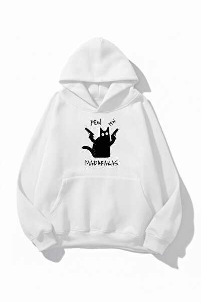 uyguntarz سويت شيرت هوديي ناعم الملمس للجنسين من Pew Pew Cat مطبوع Design قصة...