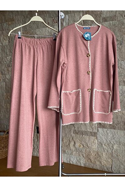 Hatun Atila طقم تريكو هيرا من هاتون أتيلا مع تفاصيل كروشيه - 7762