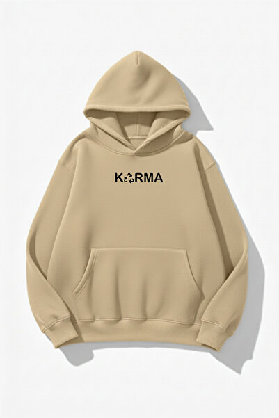 uyguntarz Hanorac unisex cu textura moale Karma cu imprimeu Design supradimen...