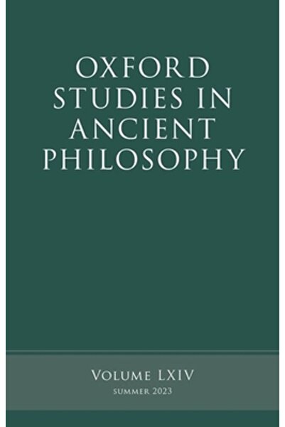 Oxford Univ Pr Studii Oxford de Filosofie Antică, Volumul 64