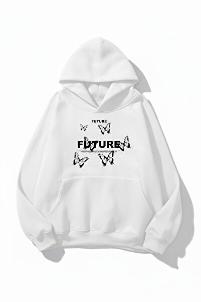 uyguntarz Φούτερ με κουκούλα Unisex με μαλακή υφή Future Butterfly με τύπωμα ...