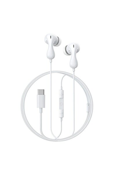 Baseus Wired In-Ear Headphones Type-C, Microphone, 20Hz-40kHz, Hi-Res, White