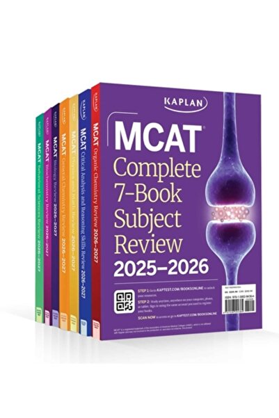 Kaplan Pub Recenzie completă MCAT cu 7 cărți, 2025-2026, setul include cărți,...