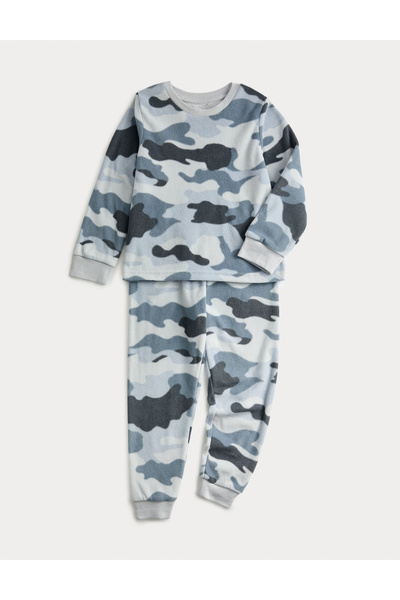 Marks & Spencer Polar Kamuflaj Desenli Pijama Takımı (1-16 Yaş)