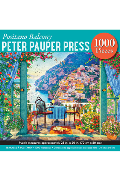 Peter Pauper Puzzle cu balconul Positano, 1000 de piese