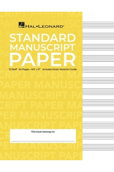 Hal Leonard Pub Co Hârtie standard pentru manuscrise (copertă galbenă)