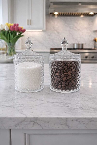 RASHA COLLECTION وعاء كريستال مكون من قطعتين