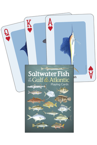 Adventurekeen Cărți de joc Pești de apă sărată din Golf și Atlantic