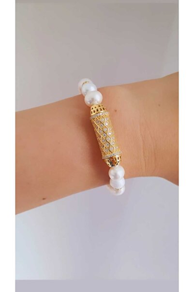 arcina jewellery سوار بيلا الأبيض 2 - فضة إسترليني عيار 925 ومطلي بالذهب